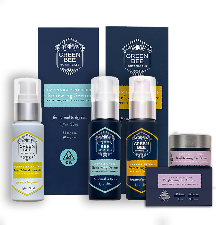 Green Bee Botanicals Cannabis Skincare product lineup